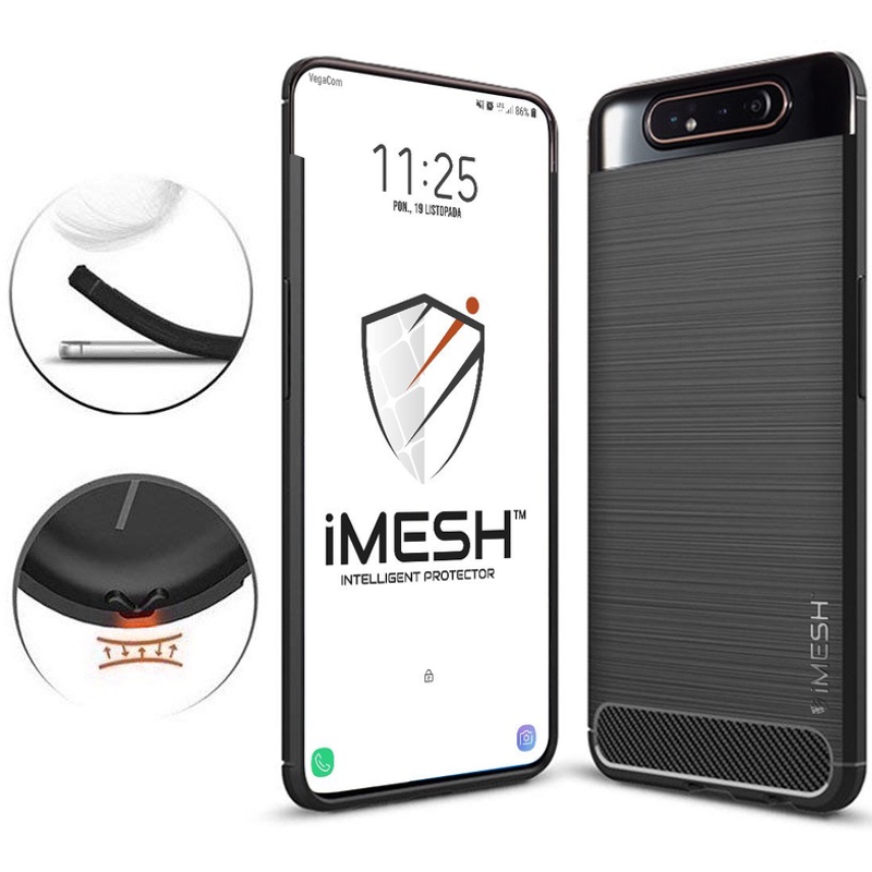 Juodas silikoninis carbon dėklas (GALAXY A80) Juodas silikoninis carbon dėklas (GALAXY A80)
